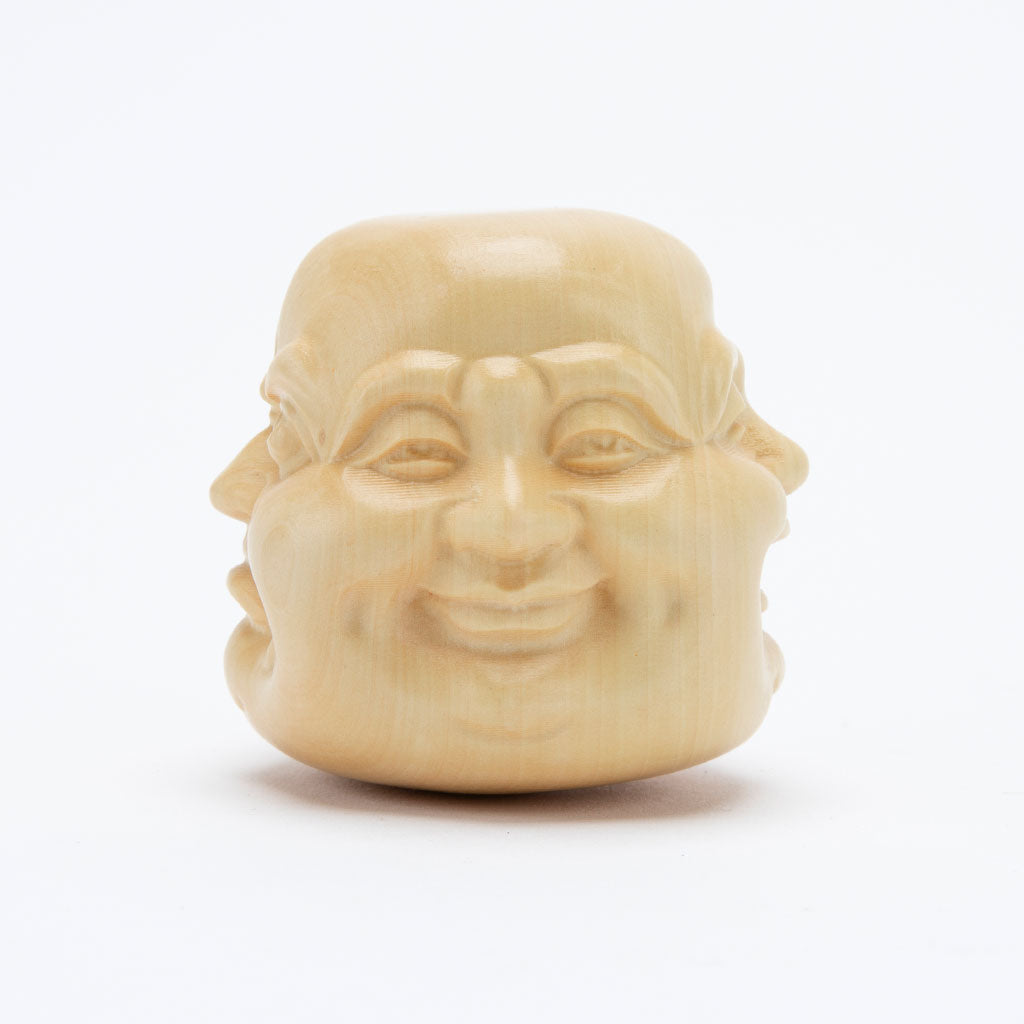 Wooden 4-Faced Buddha Head