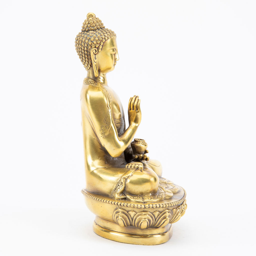 Bronze Praying Buddha Statue