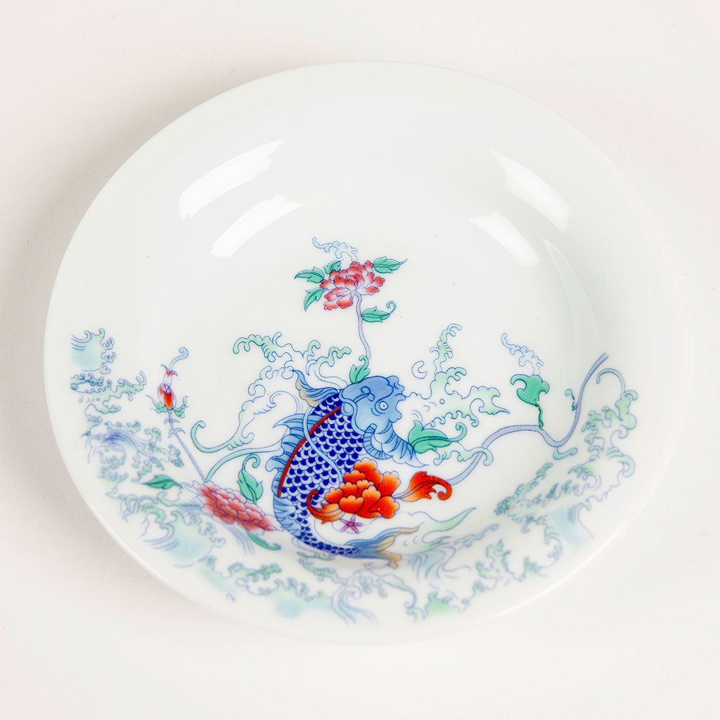 Fish Motif Gaiwan and Tea Cup Set