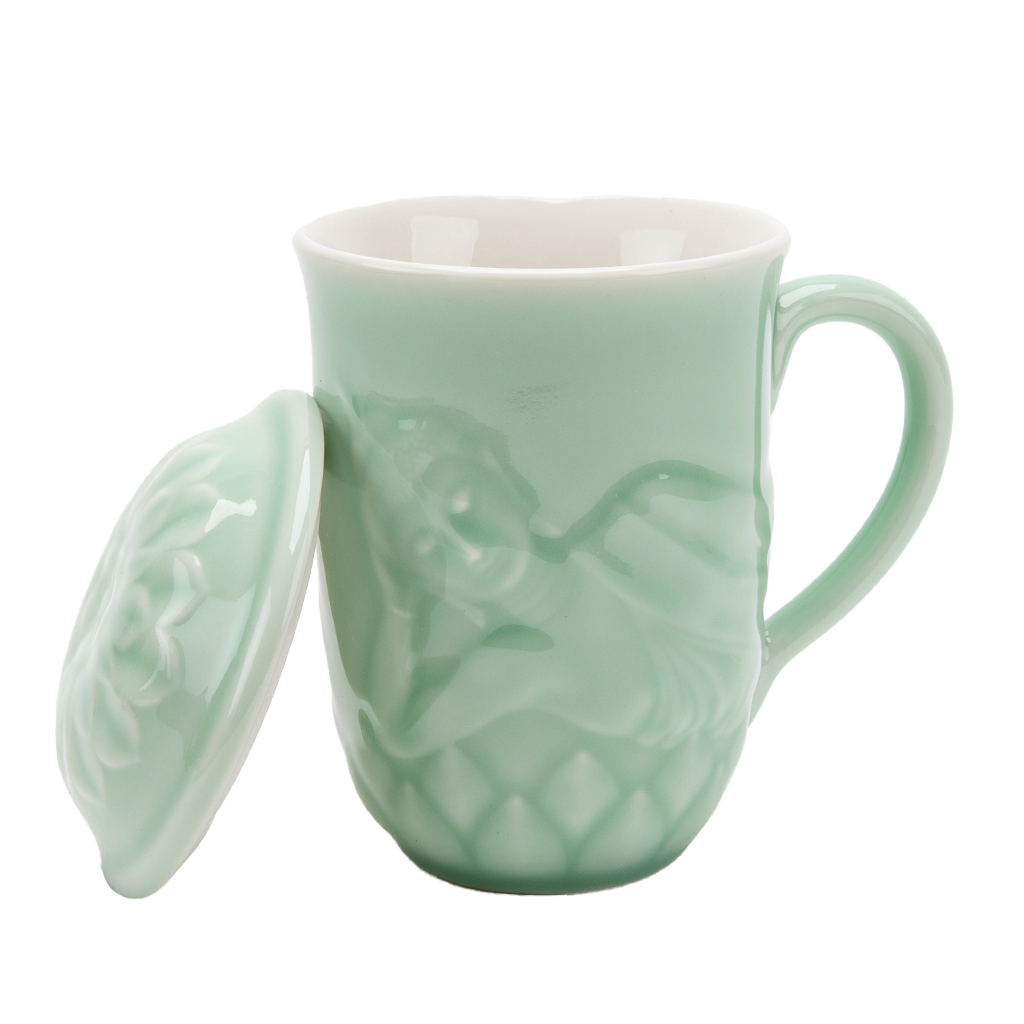 Tea Mug with Lid - Reclining Buddha