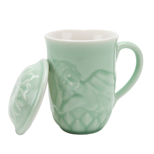 Tea Mug with Lid - Reclining Buddha