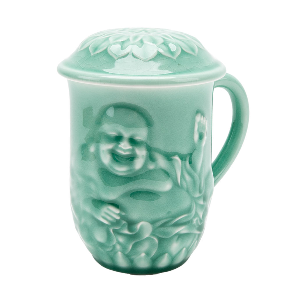 Tea Mug with Lid - Budai