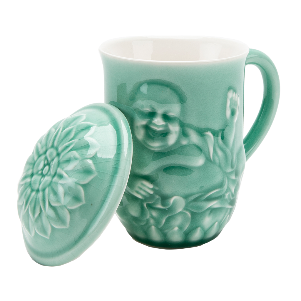 Tea Mug with Lid - Budai