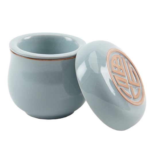 Light Blue Ceramic Tea Infuser Mug