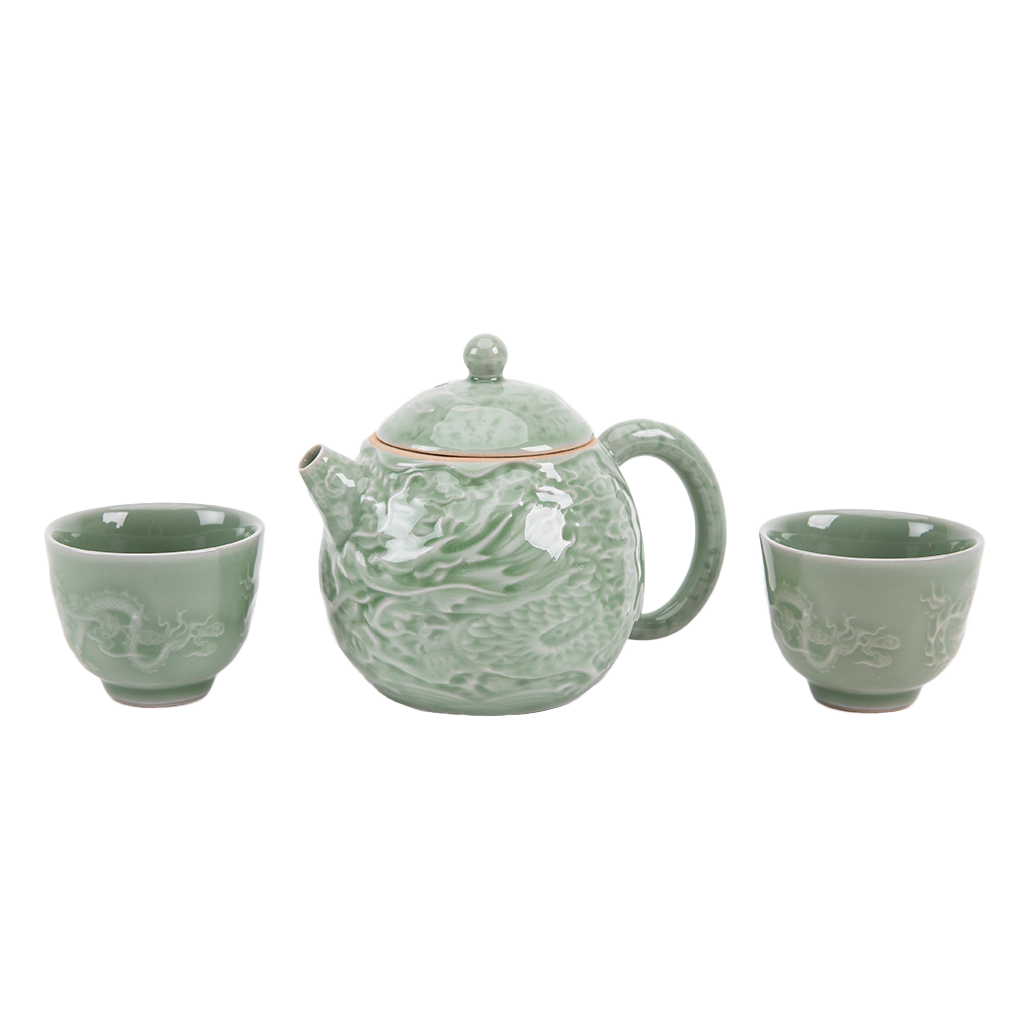 Dragon and Phoenix Teacup Set