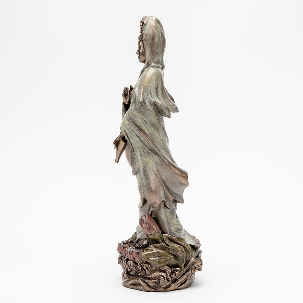 Bronze Kuan Yin Goddess Statue