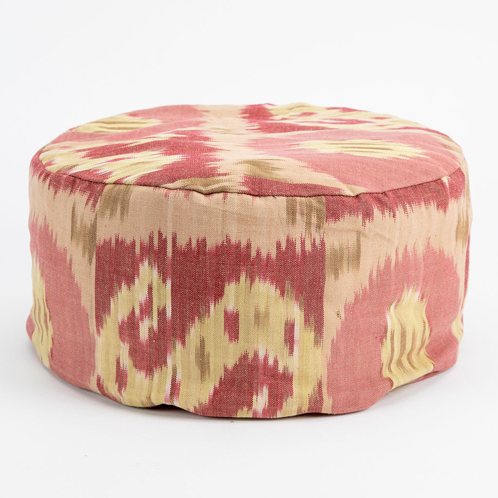 Ikat Buckwheat Hull Zafu - COVER ONLY