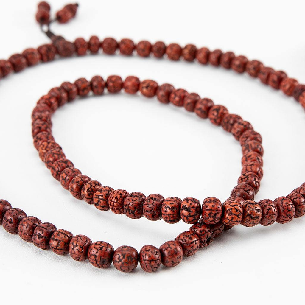 Red Rudraksha Mala and Bracelet