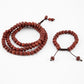 Red Rudraksha Mala and Bracelet