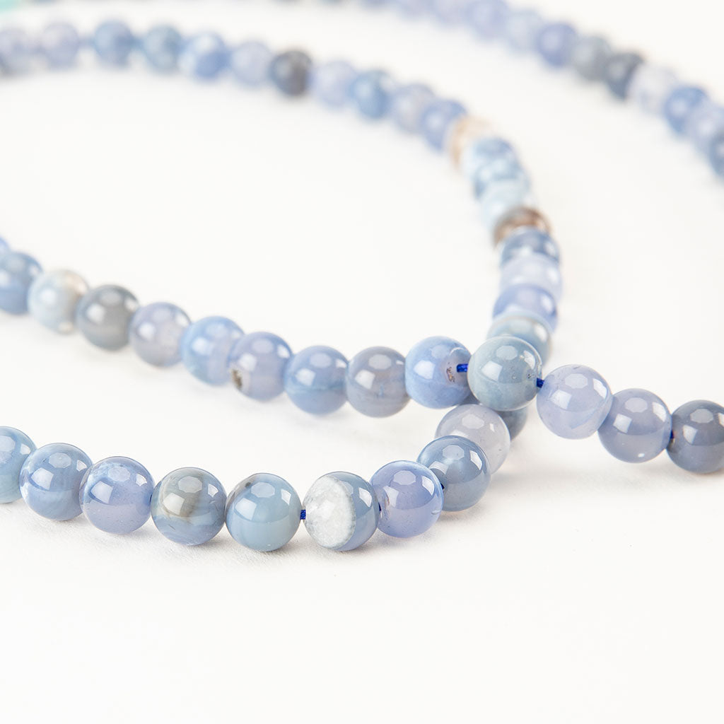 Blue Lace Agate Mala