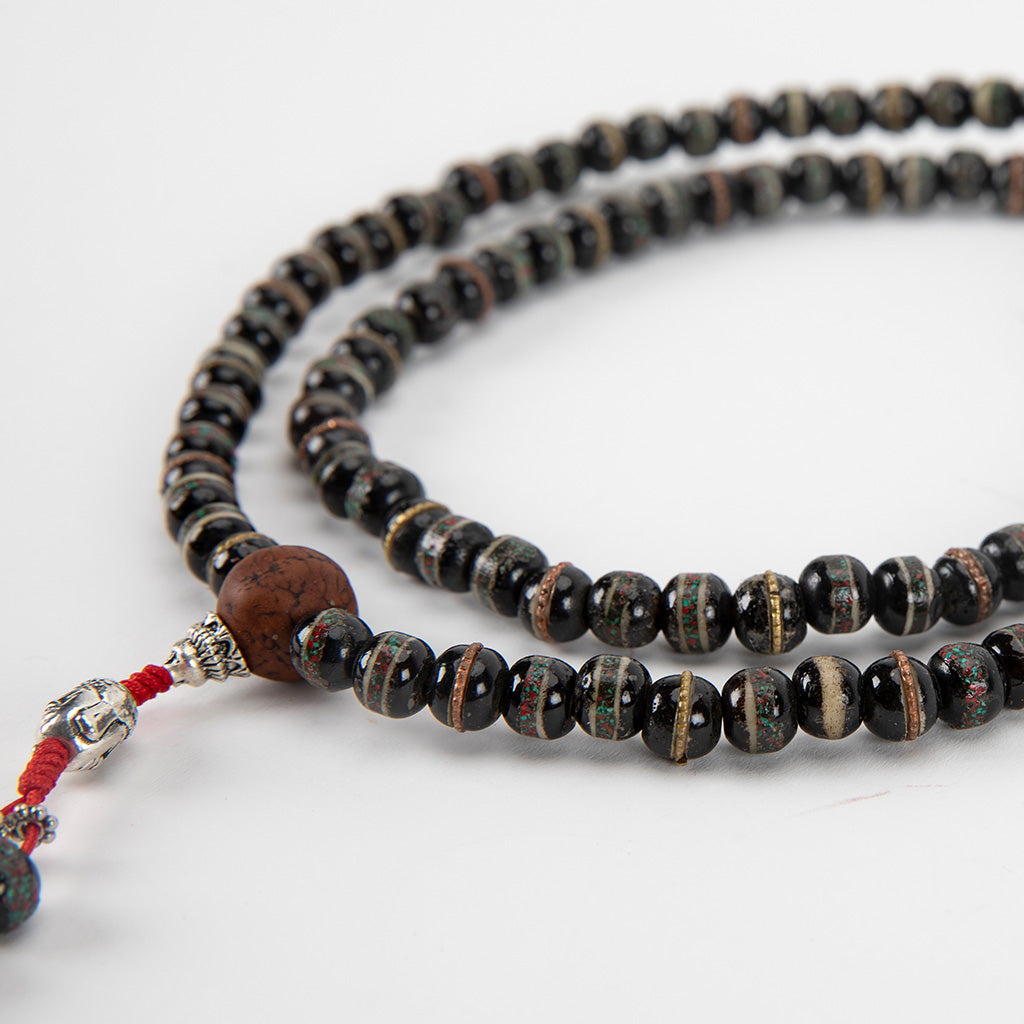 Black Yak Bone & Bodhi Seed Mala