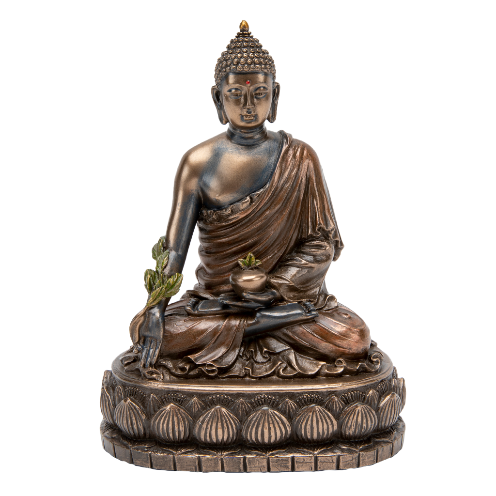 Small Bronze Medicine Buddha Statue - Healing Buddha | DharmaCrafts