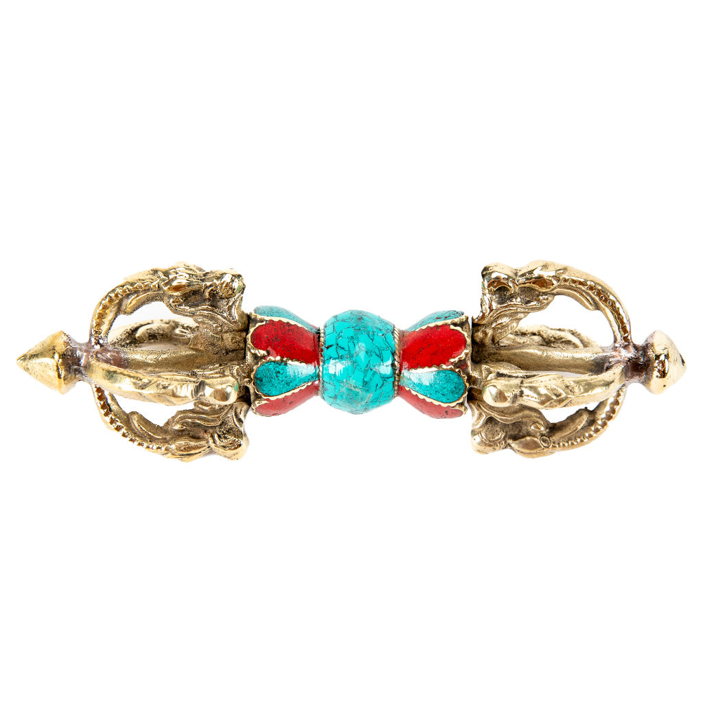 Turquoise & Brass Tibetan Vajra