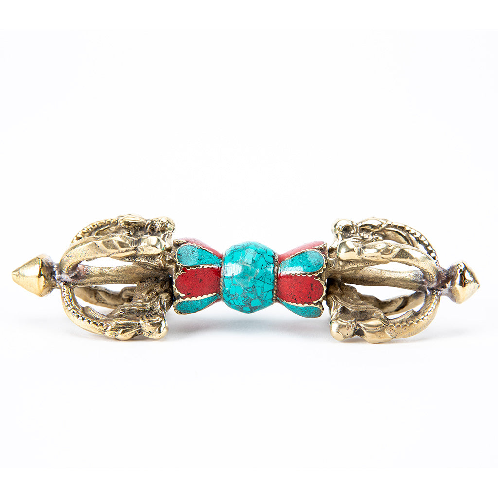 Turquoise & Brass Tibetan Vajra