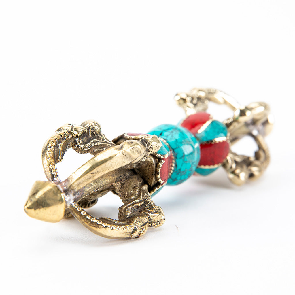 Turquoise & Brass Tibetan Vajra