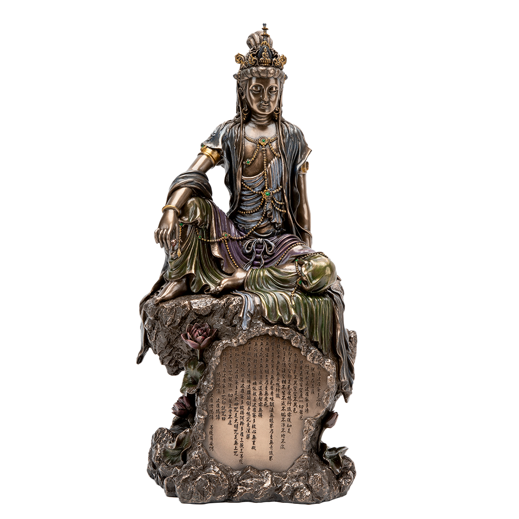 Royal Ease Kuan Yin Heart Sutra Statue