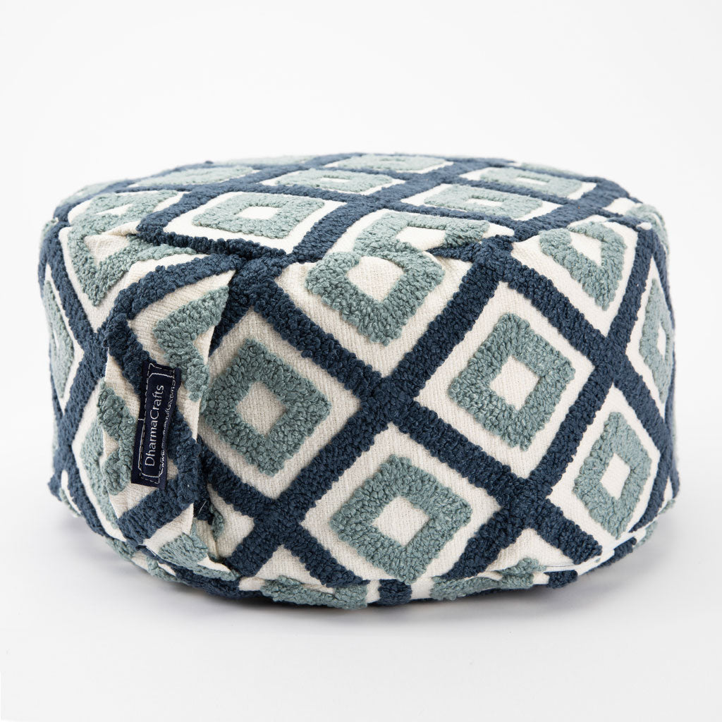 Indigo Mandala Buckwheat Hull Zafu
