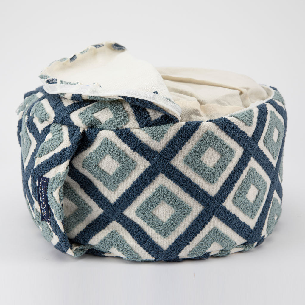 Indigo Mandala Buckwheat Hull Zafu