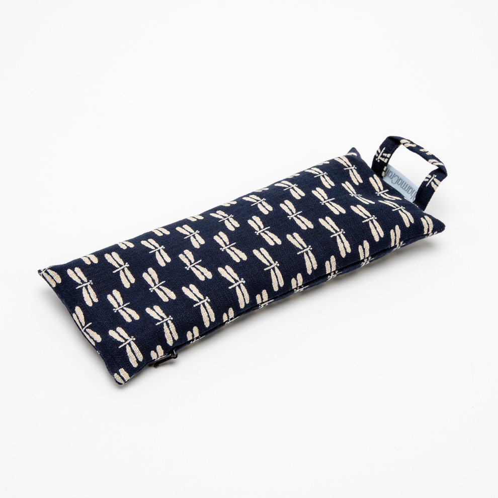 Yoga Eye Pillow in Navy Dragonfly Lavender Scented DharmaCrafts