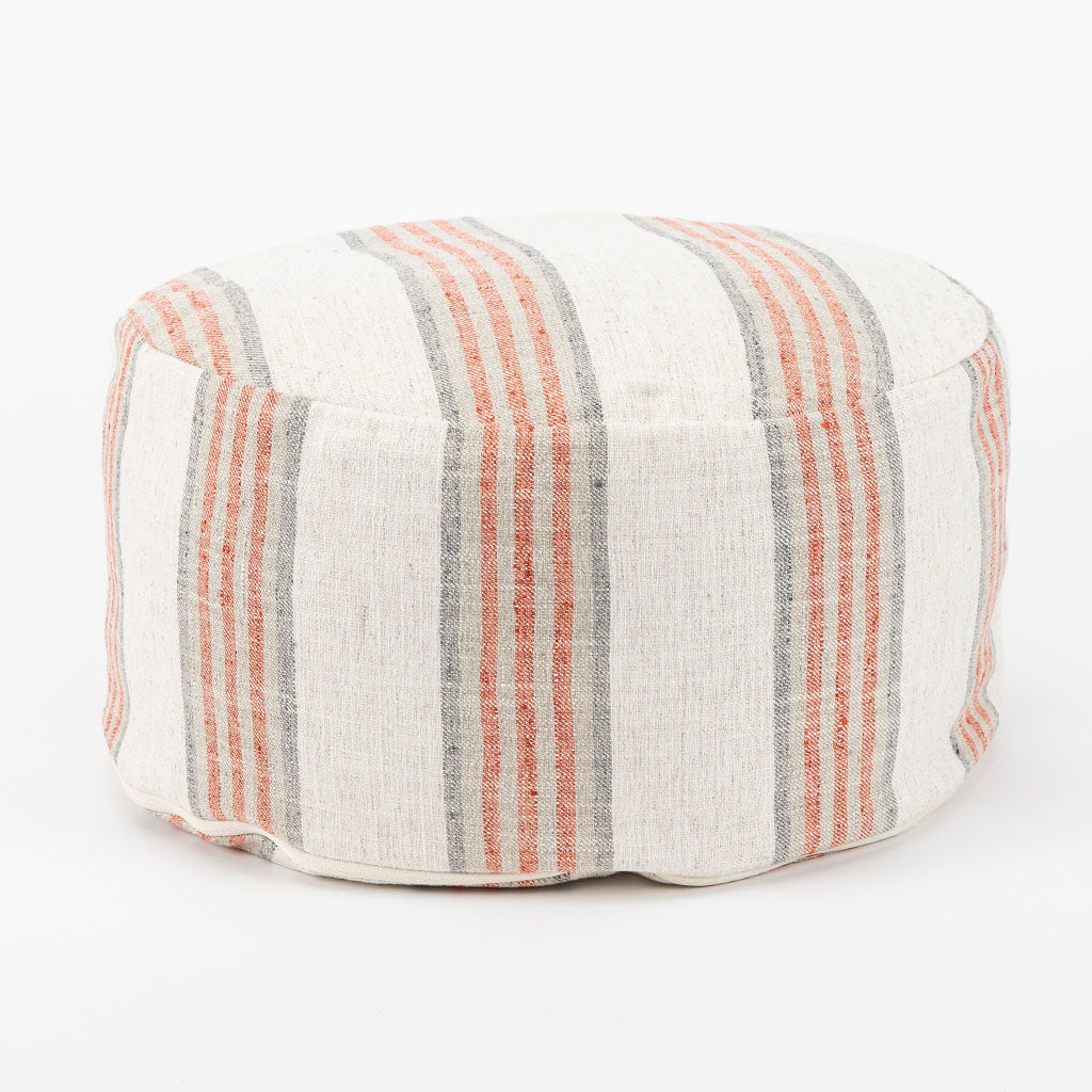 Coral Stripe Buckwheat Hull Zafu