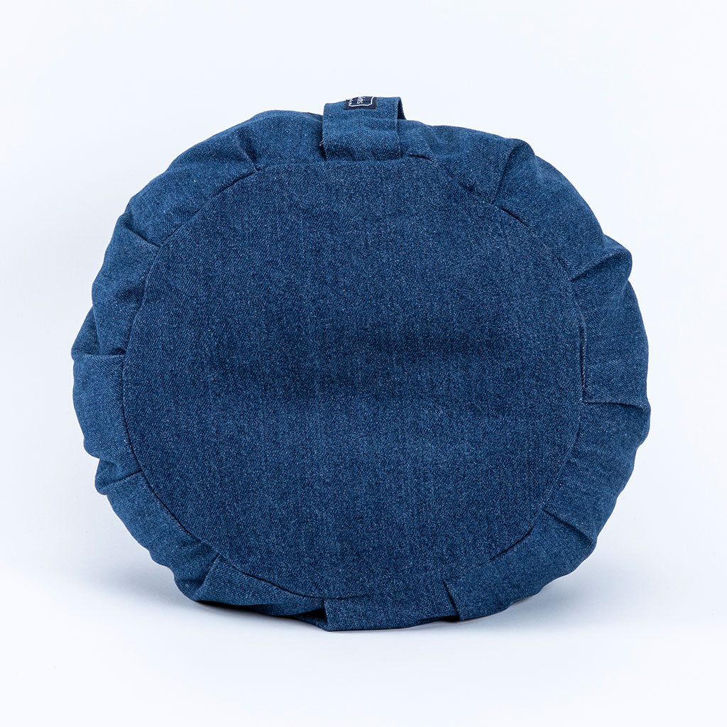 Denim Buckwheat Hull Zafu - COVER ONLY