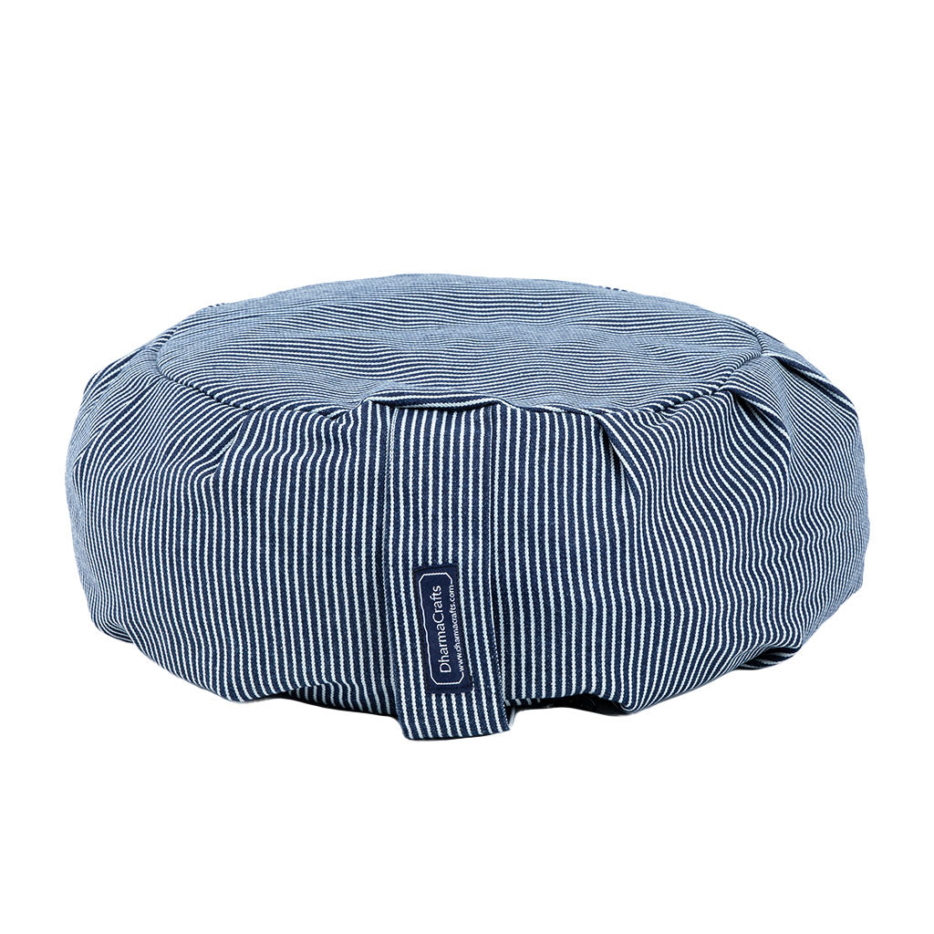 Denim Buckwheat Hull Zafu - COVER ONLY