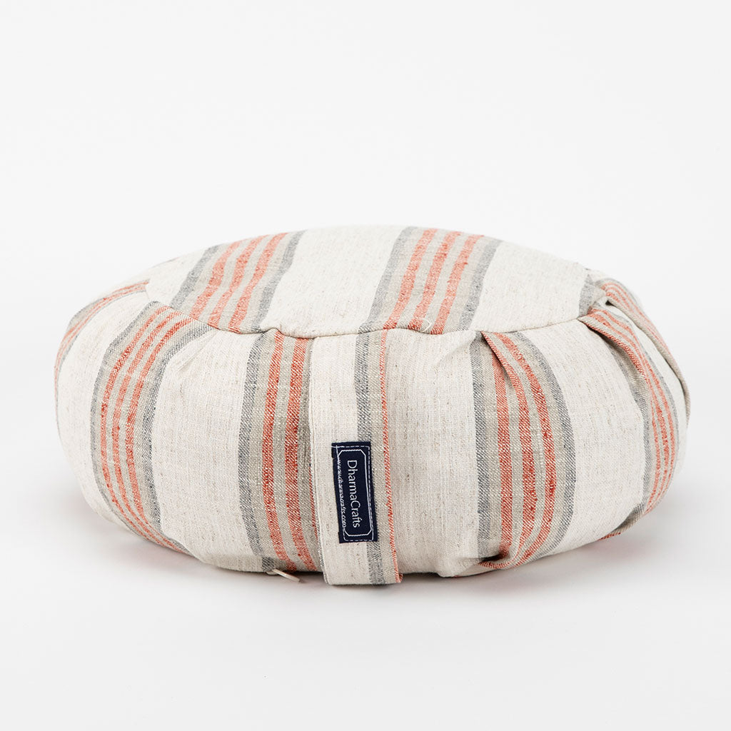 Coral Stripe Buckwheat Hull Zafu