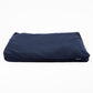 A navy blue rectangular cushion or pet bed with a soft, padded appearance, photographed on a clean white background.