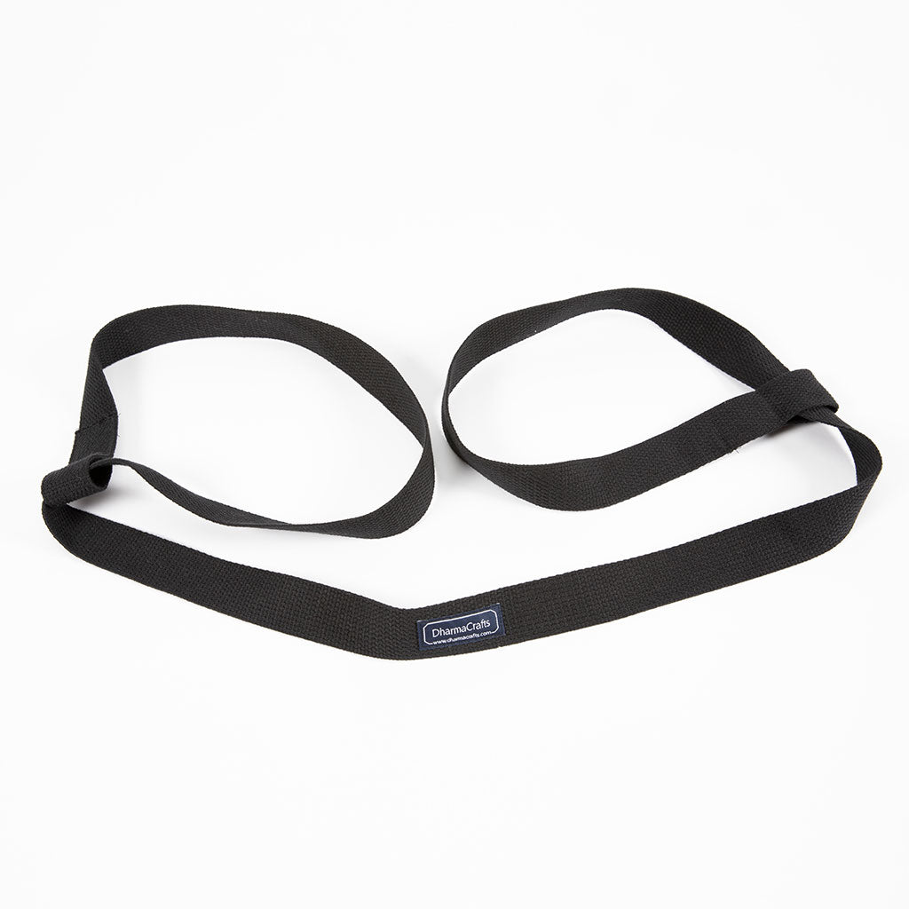 A black nylon dog leash with a small blue and white 'Dreisbach' brand label, displayed on a clean white background.
