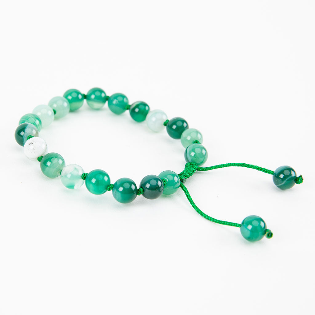Adjustable Green Agate Bracelet