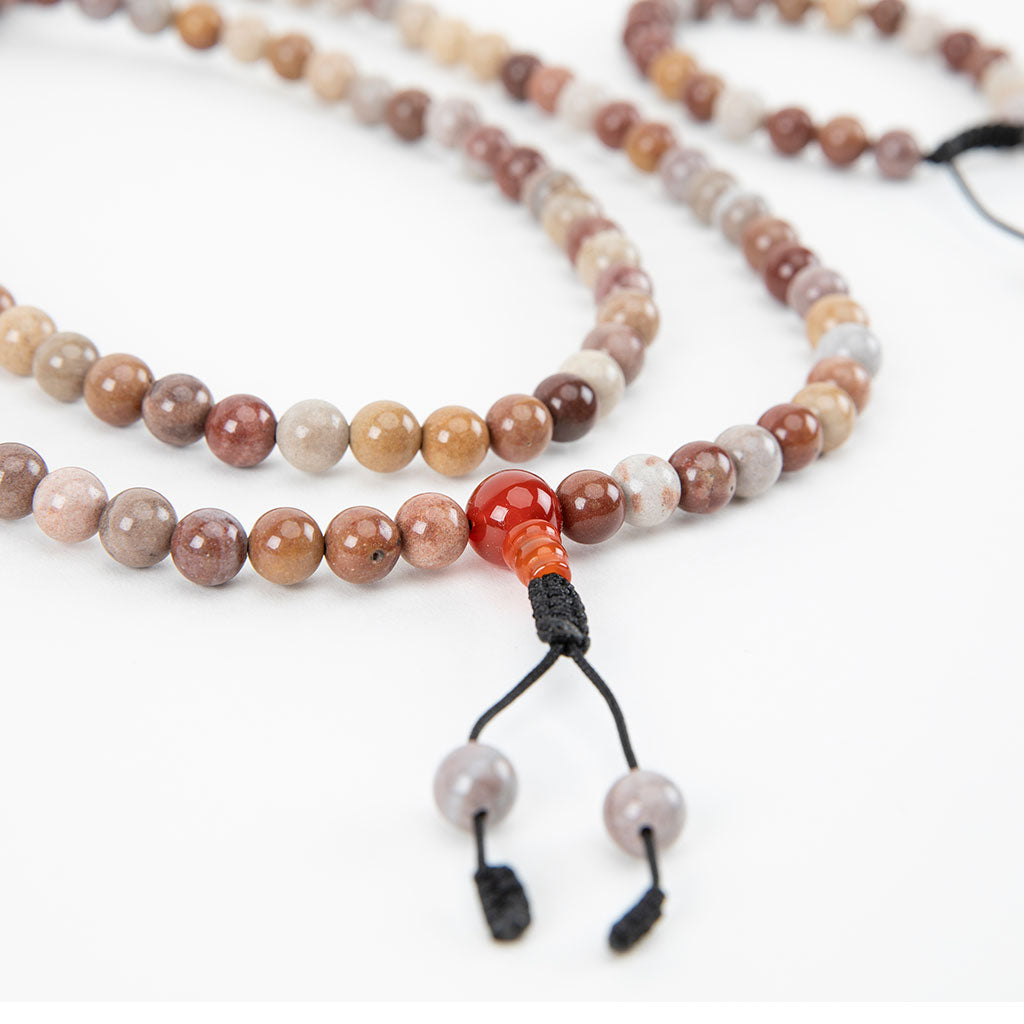 Simple Jasper Mala Beads Set
