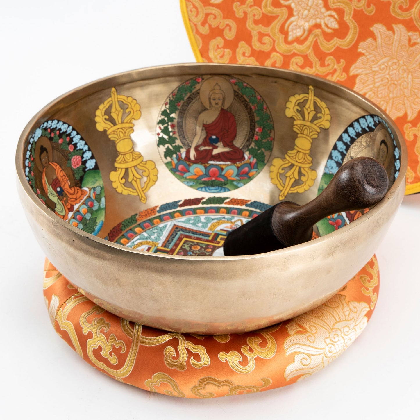 Thangka Painting: Sound Healing Singing Bowl, 11"