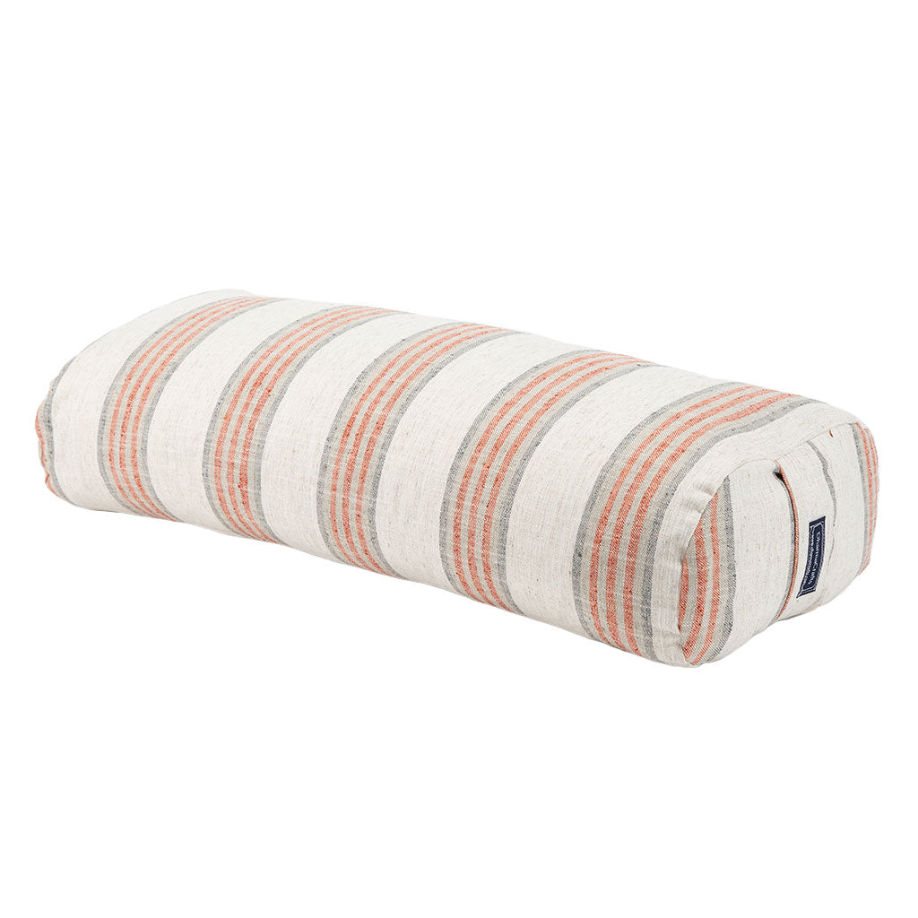 Coral Stripe Bolster