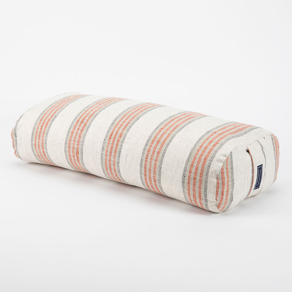 Coral Stripe Bolster