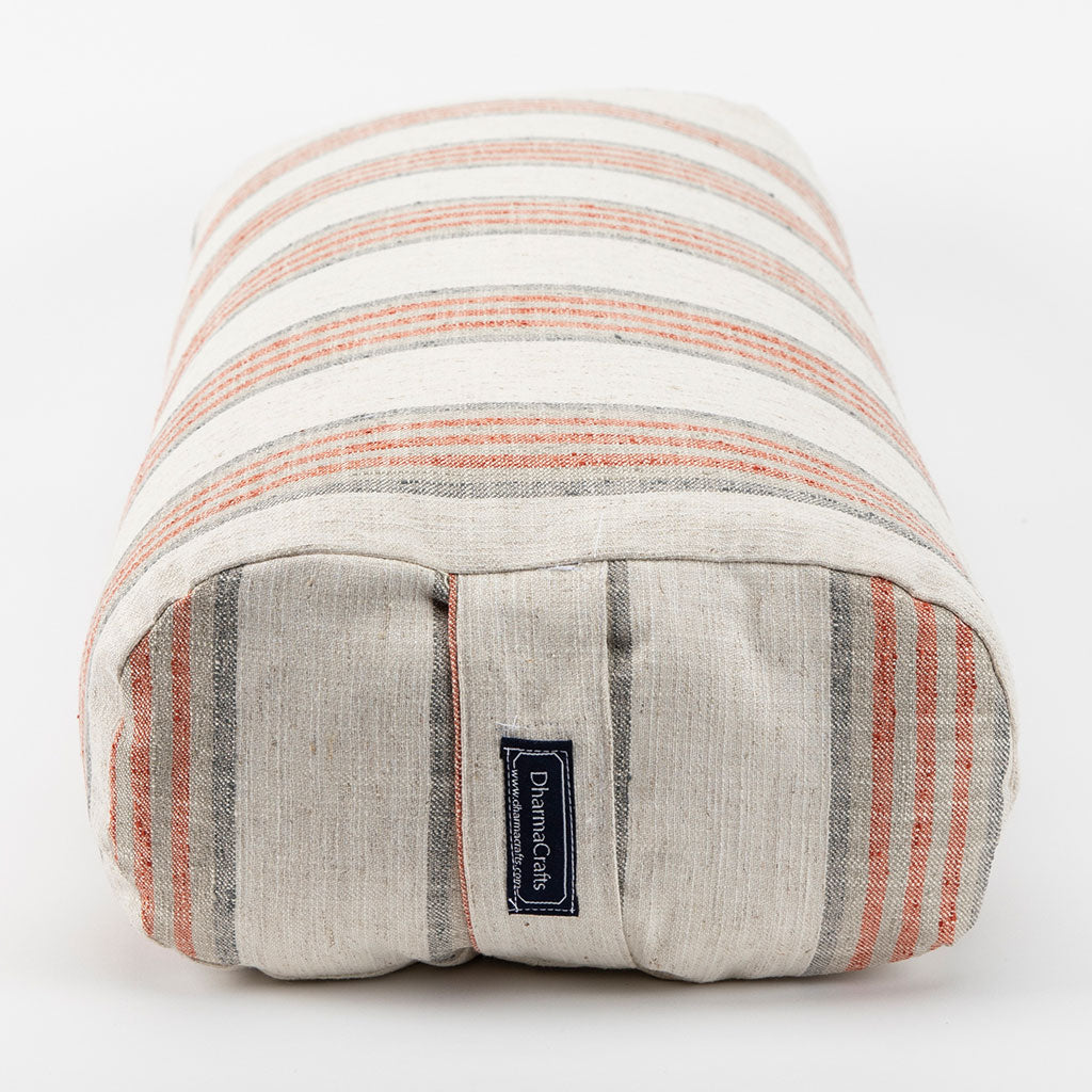 Coral Stripe Bolster