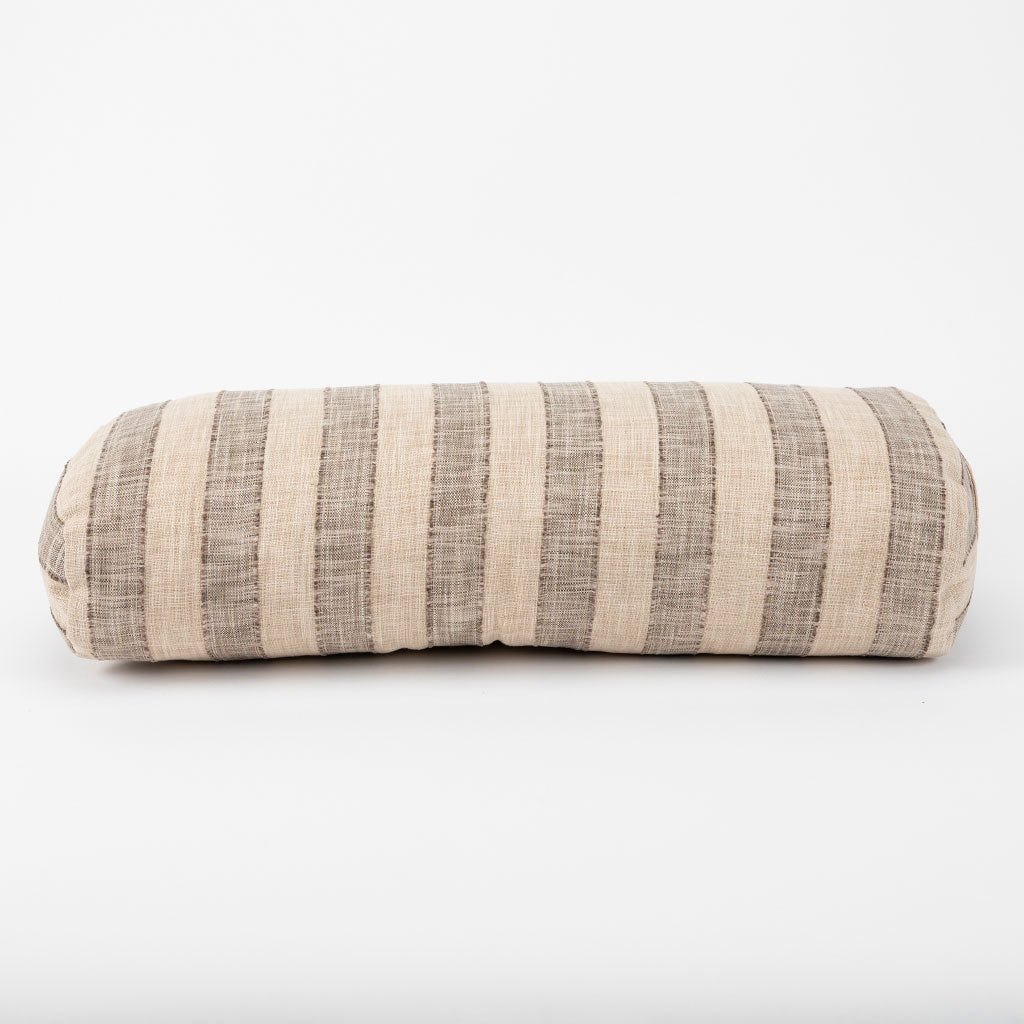 Coffee Stripe Bolster - COVER ONLY