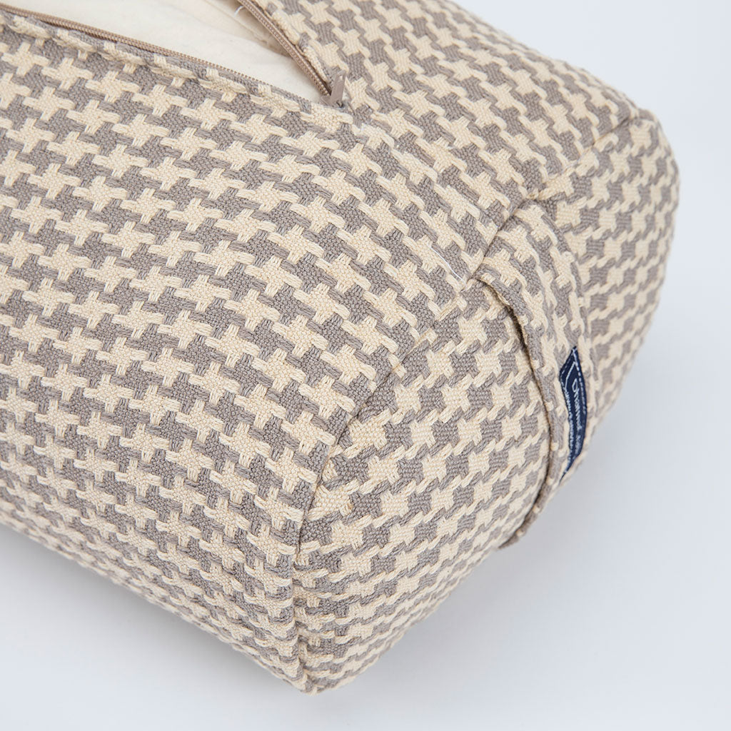 Houndstooth Beige Bolster