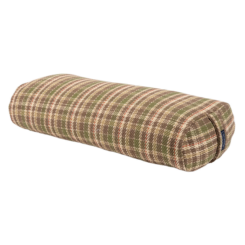 Organic Cotton Fill Vintage Tartan Bolster Meditation Cushion ...