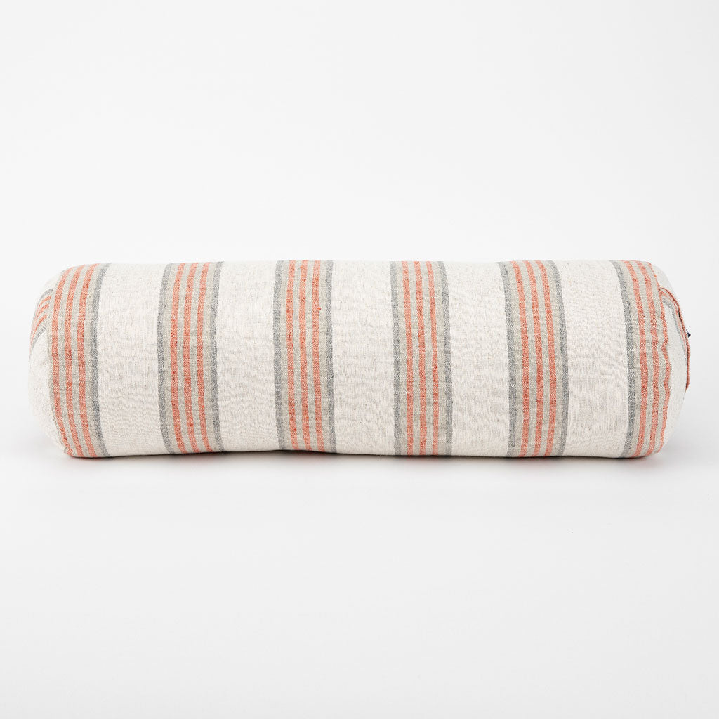 Coral Stripe Bolster - COVER ONLY