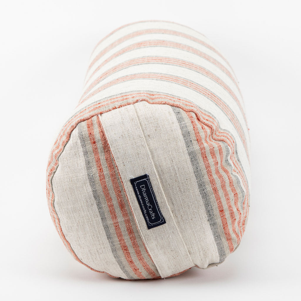 Coral Stripe Bolster