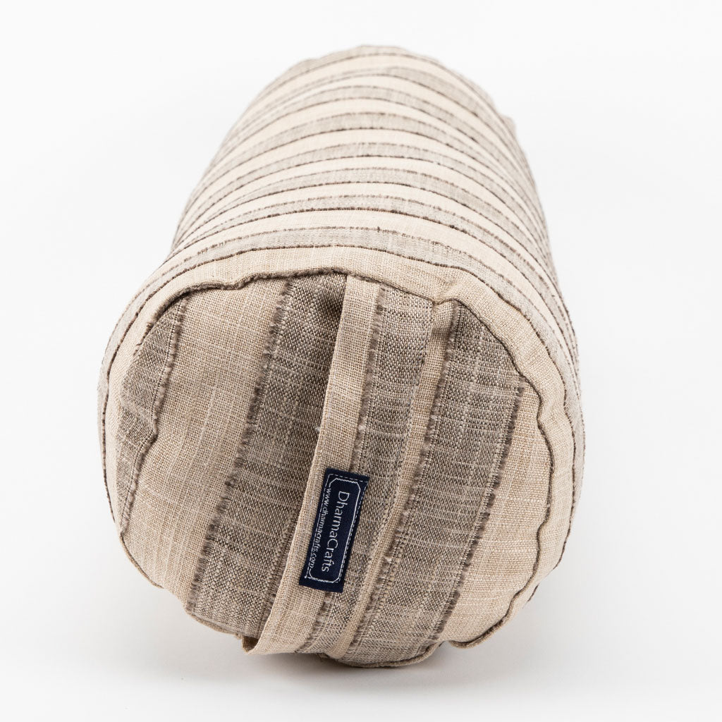Coffee Stripe Bolster - COVER ONLY
