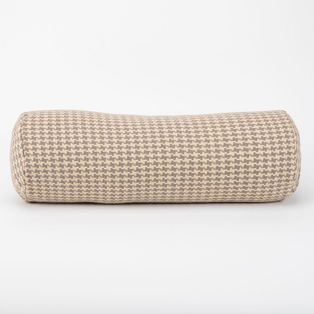 Houndstooth Beige Bolster