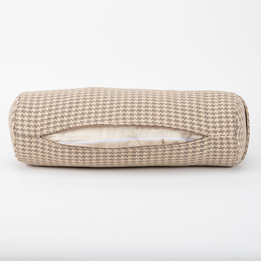 Houndstooth Beige Bolster