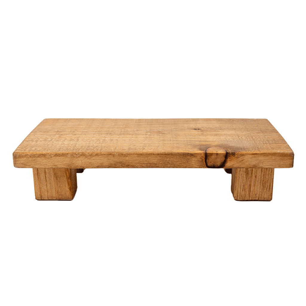 Repurposed Wood Statue Stand - Small Meditation Altar - DharmaCrafts