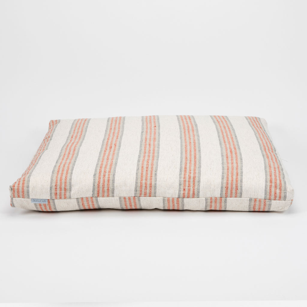 Coral Stripe Zafu Zabuton Set