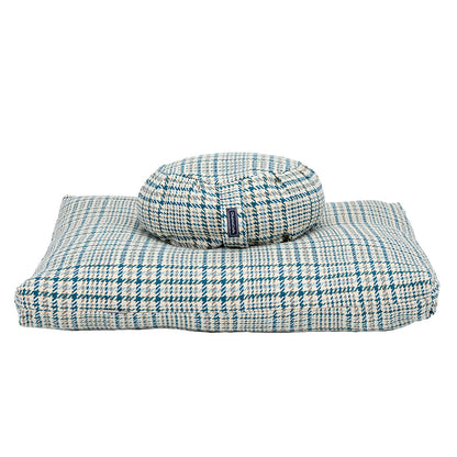 Houndstooth Plaid Zafu Zabuton Set