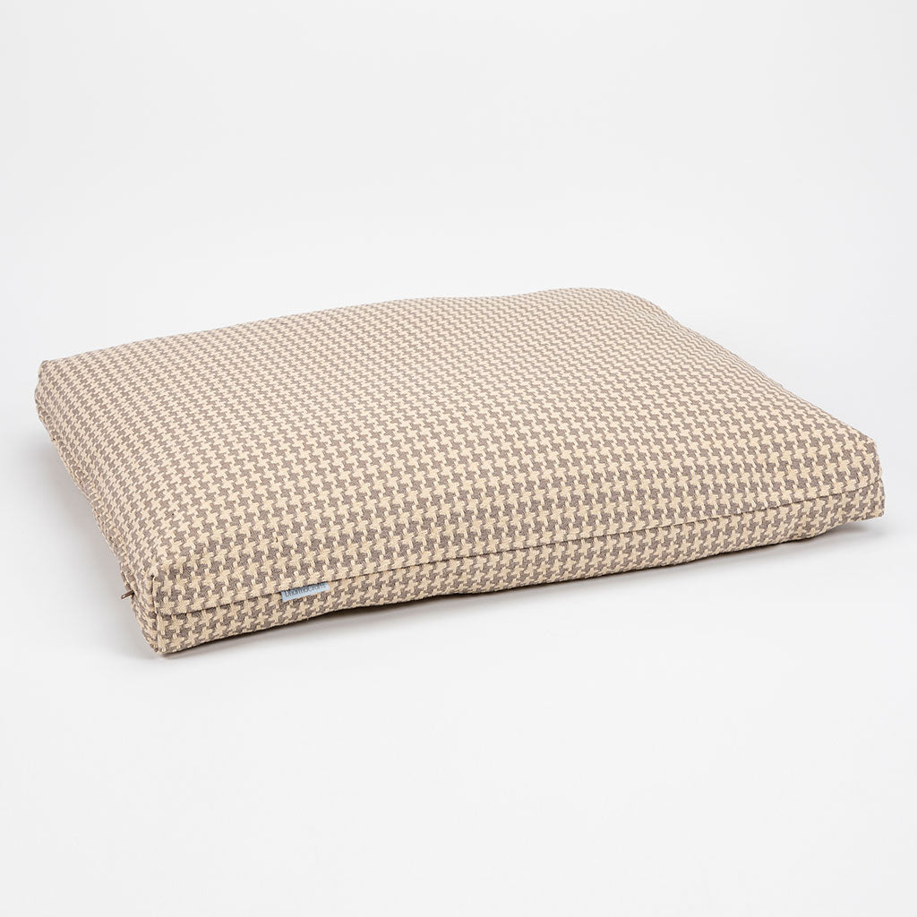 Houndstooth Beige Zabuton - COVER ONLY