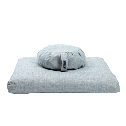 Meditation cushion set (Zafu & Zabuton) in sand Linen and cotton · Amma  Thérapie