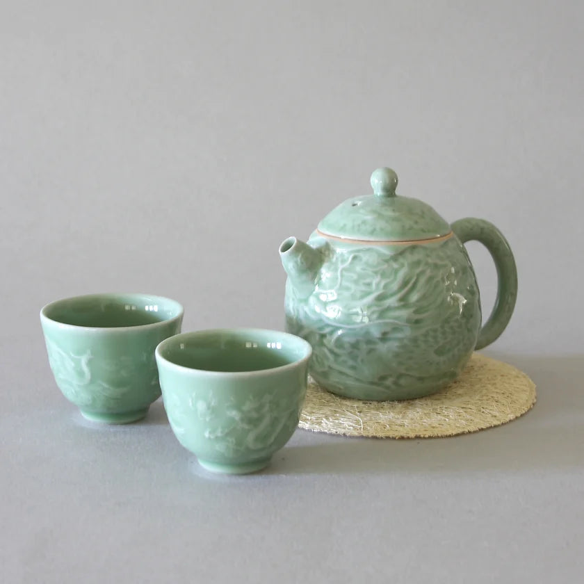 Dragon and Phoenix Tea Cup Set