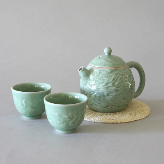 Dragon and Phoenix Tea Cup Set